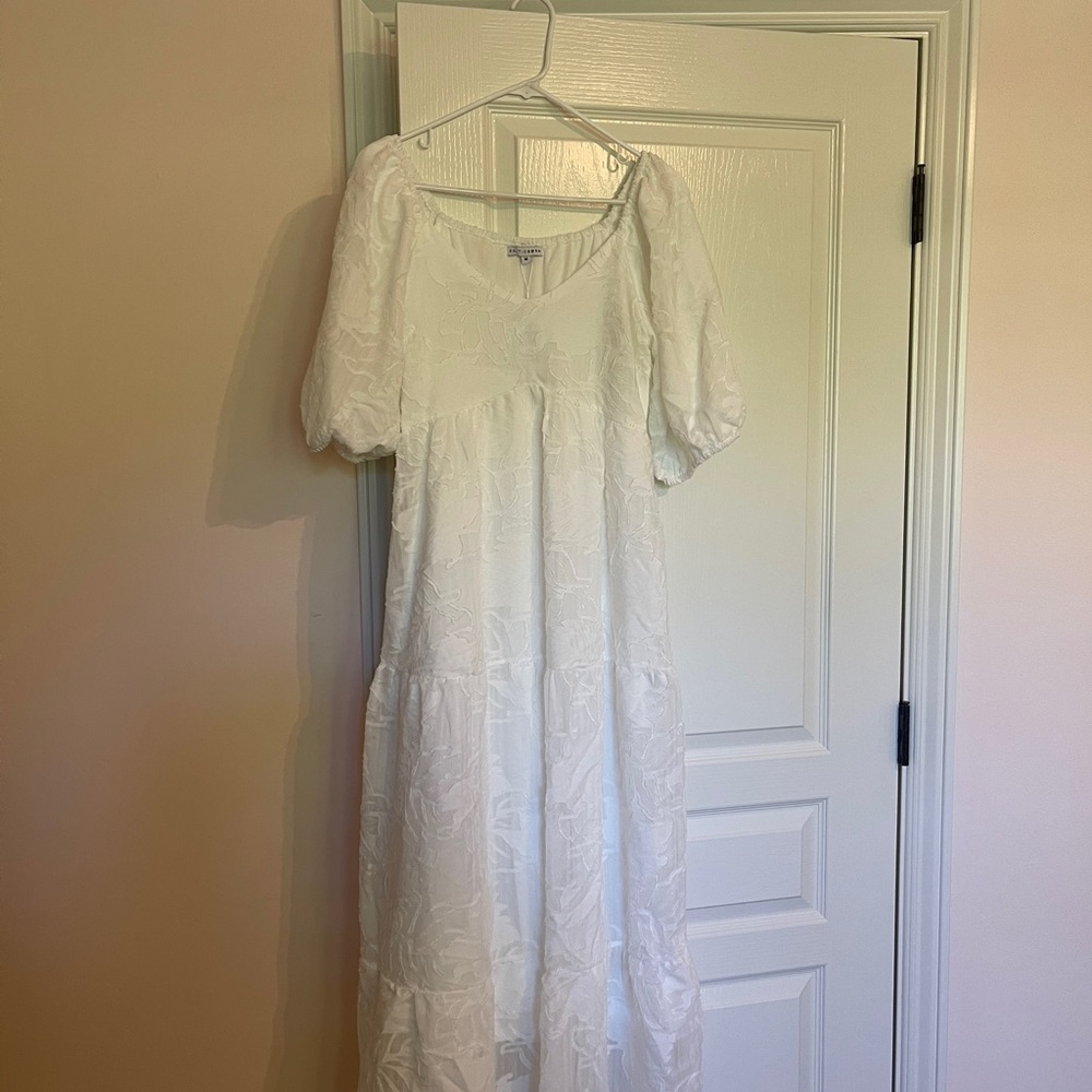 Baltic Born White Textured Maxi Dress